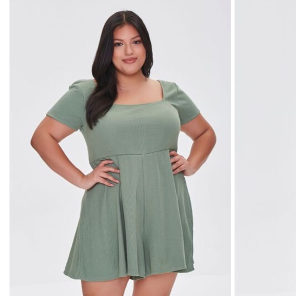 Forever 21 Pants - Forever 21+ Plus Size Square Neck Romper